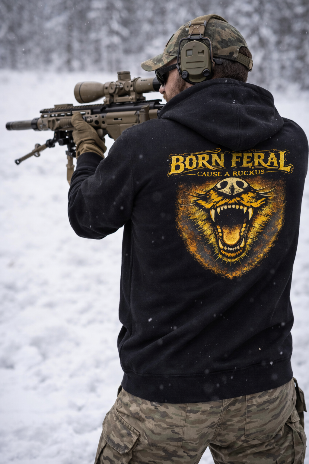 BORN FERAL LOGO HOODY