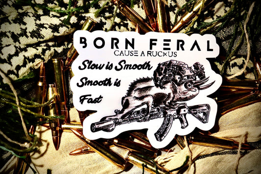 SLOW IS SMOOTH, SMOOTH IS FAST STICKER