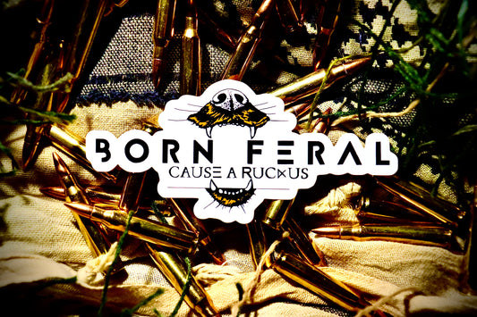 BORN FERAL LOGO STICKER