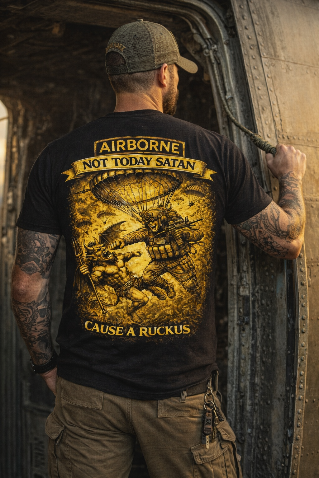 AIRBORNE “NOT TODAY SATAN” shirt