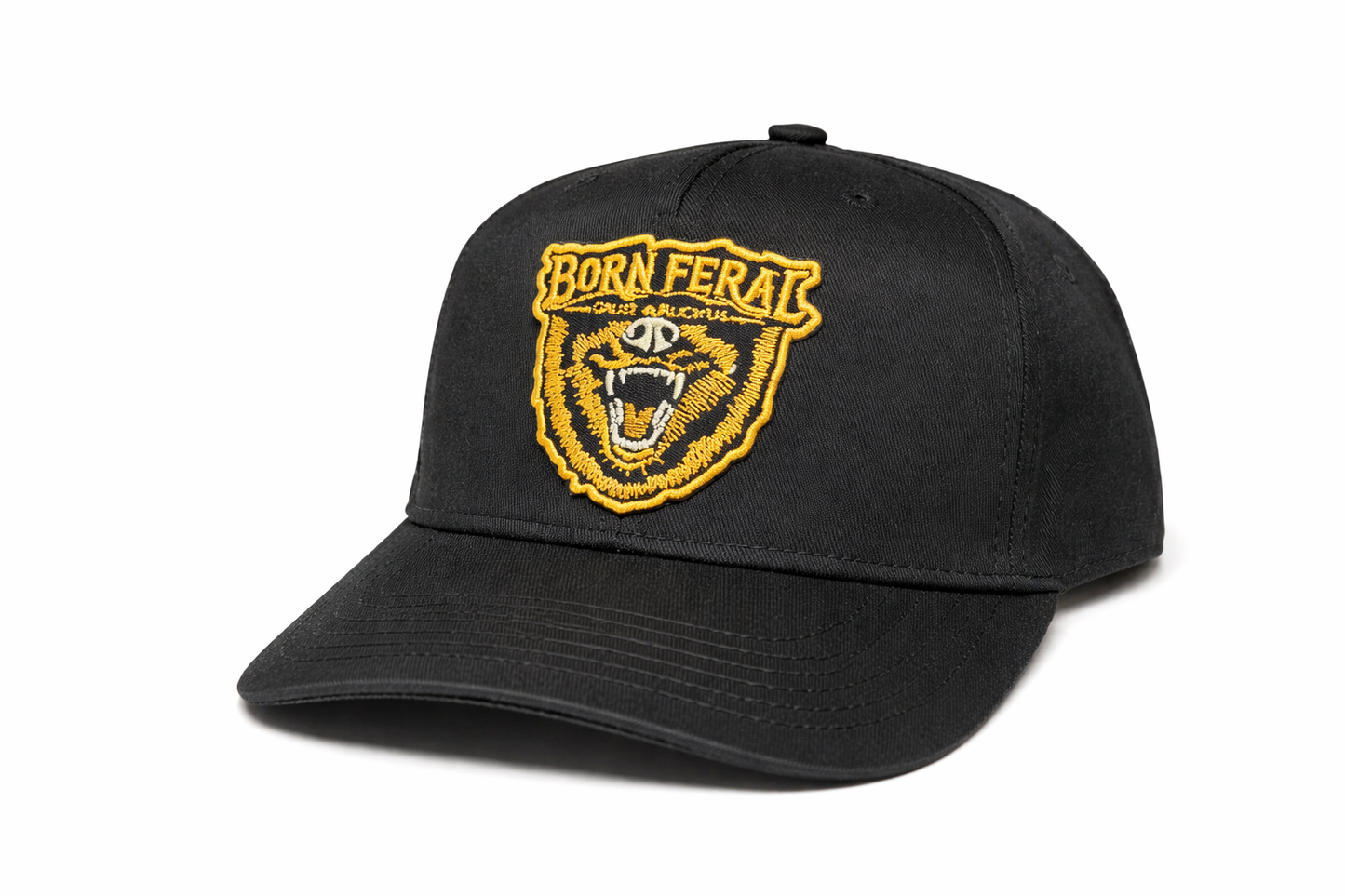 5 PANEL BORN FERAL LOGO HAT